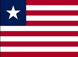 [ai] A flag featuring horizontal red and white stripes with a blue rectangle in the upper left corner containing a white star.
